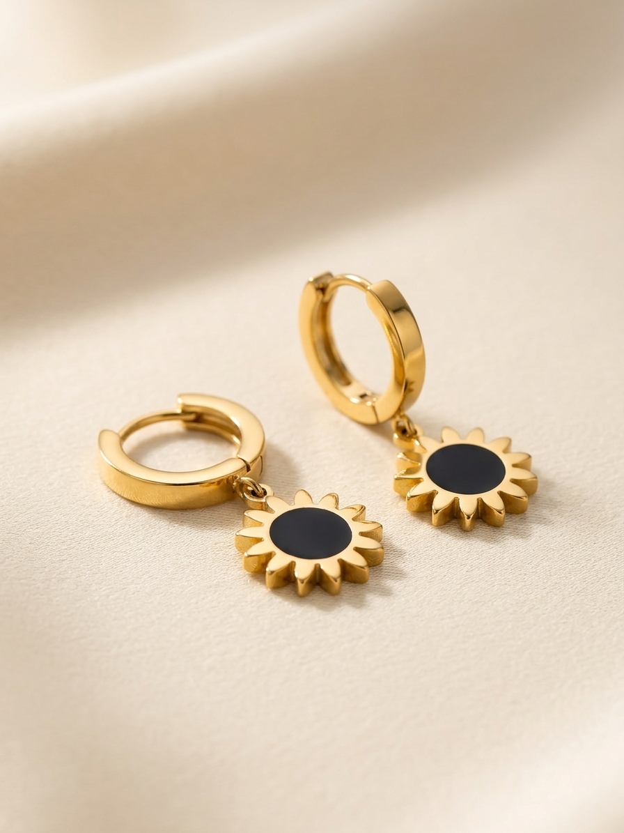 Soleil Charm Hoops