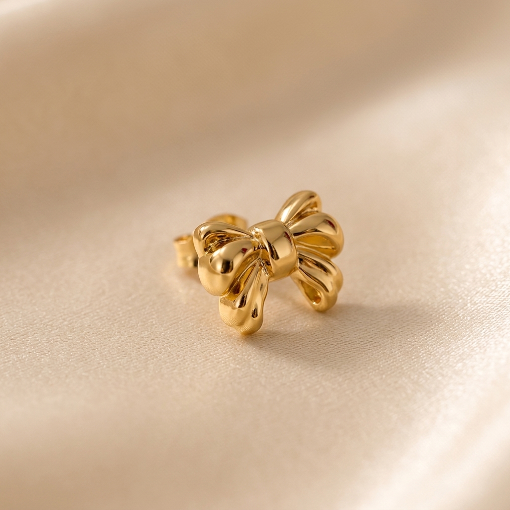Ribbon Bow Studs